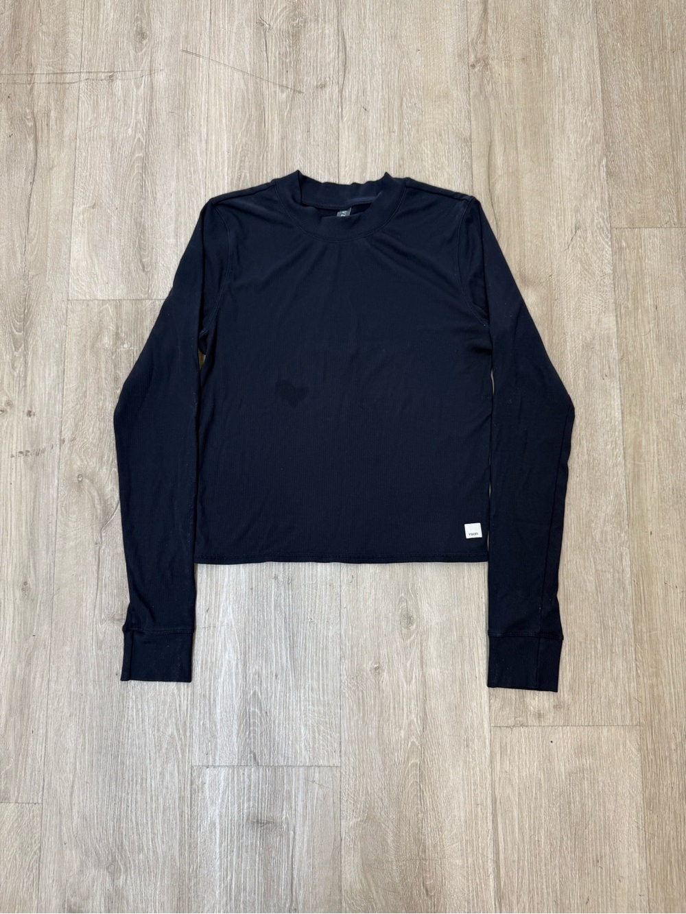 Vuori Black Ribbed Long Sleeve Tee Sz XL